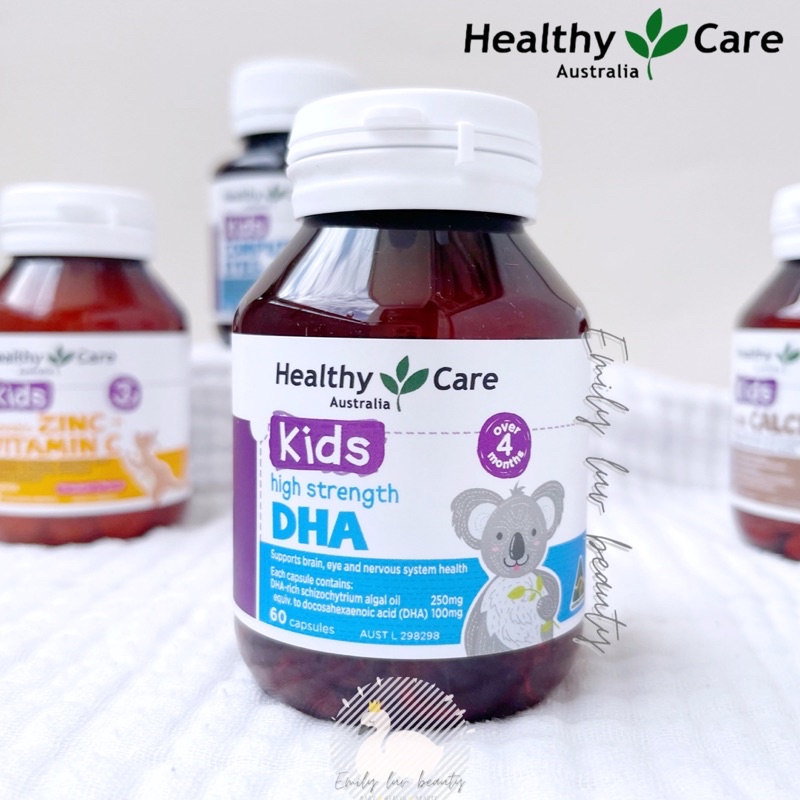 DHA vị chanh cho bé 4m+ Healthy Care DHA 60 viên Úc