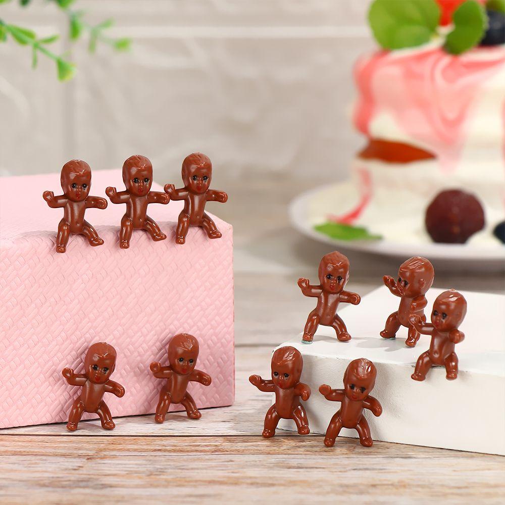 BEBETTERM Set 10 Khối Gỗ Vuông Trang Trí Bánh Kem Cho Bé