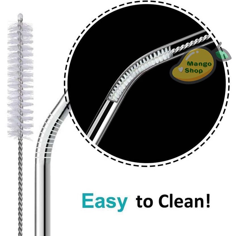 Ống hút nước trà sữa innox 304 tái chế sử dụng an toàn môi trường