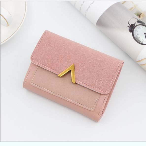 Ví Nữ Ngắn ❤️FREESHIP❤️ Giảm 20k khi nhập mã [ MICOCHI 20k ] _Ví Nữ Da Lộn Chữ V Độc Đáo New 2020