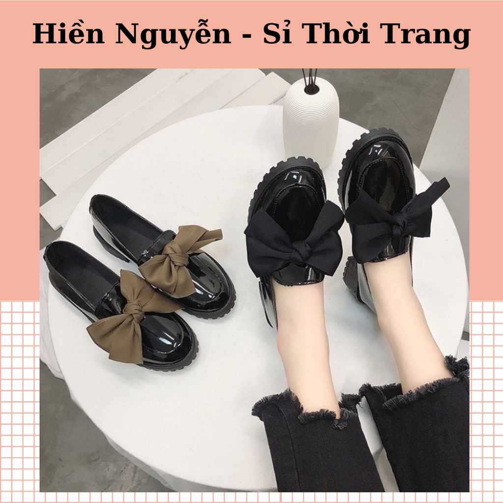 GIÀY BÚP BÊ BÍT MŨI IN CHỮ TO GÓT Vuông/Sục nữ đẹp phong cách vintage Hàn Quốc siêu hot