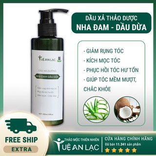 [100% THIÊN NHIÊN] Dầu Xả Ủ Dừa Nha Đam Tuệ An Lạc - Dầu Xả Cô Đặc, Không Hóa Chất - Chai 200ml