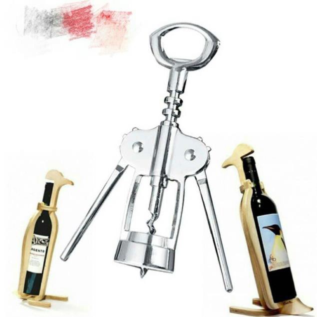 Mở rượu vang 100% inox túi đỏ 606