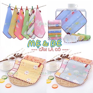 Set 5 khăn sữa sợi tre khăn xô mềm cho bé túi zip