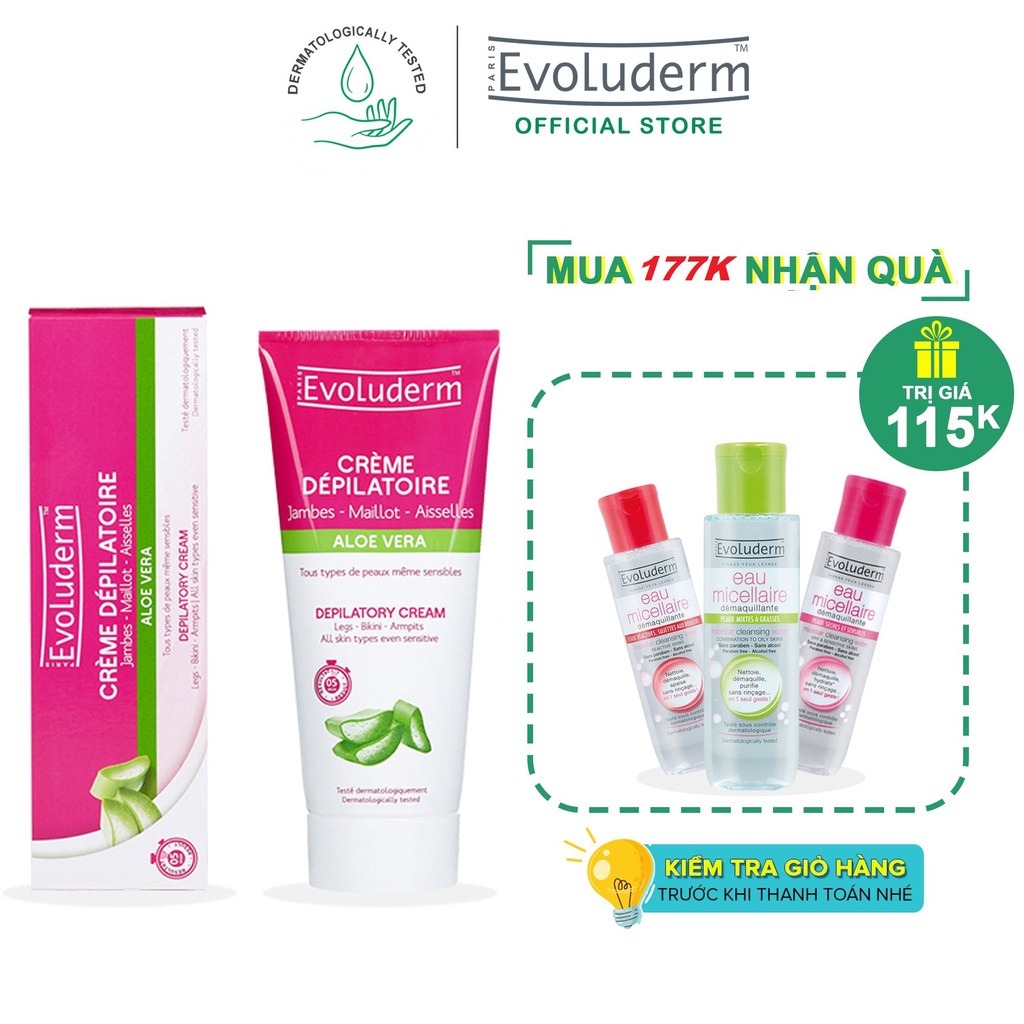 Kem tẩy lông toàn thân Evoluderm Crème Dépilatoire Jambes - Maillot -Aisselles 150ml