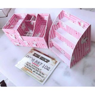 Combo kệ nước hoa & tủ đựng mỹ phẩm hello Kitty ( có bán lẻ)