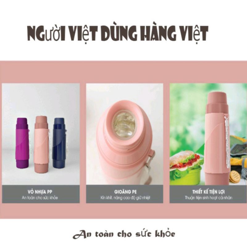 Phích Giữ Nhiệt Cầm Tay 450ml Rạng Đông