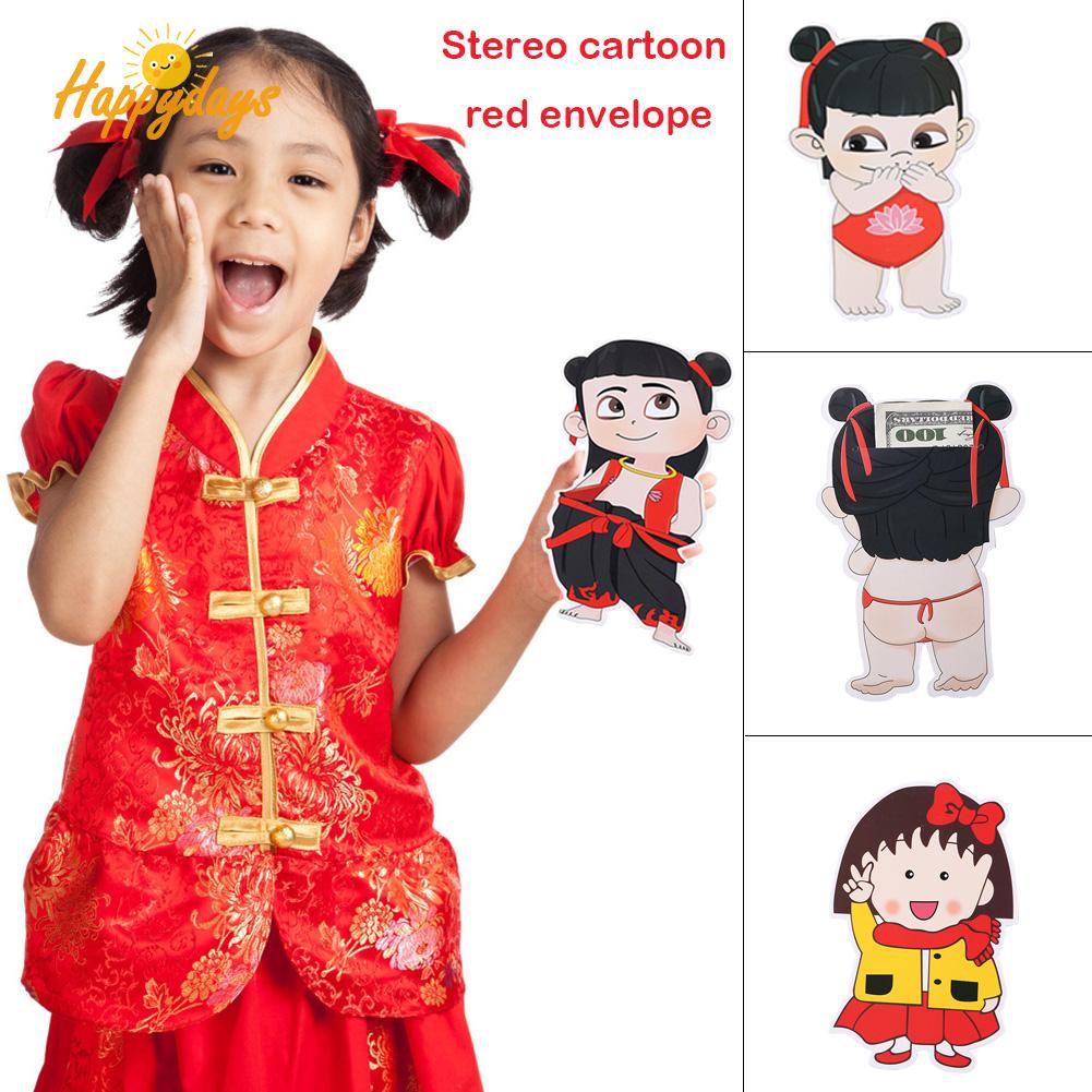 Set 10 Bao Lì Xì Năm Mới Họa Tiết Hoạt Hình Sáng Tạo