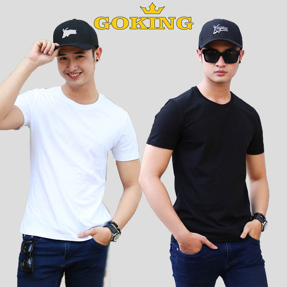 Siêu giảm giá.Combo 2 Áo phông hàng hiệu GOKING, vải thun lạnh giá rẻ, form unisex cho nam nữ. Áo thun trơn thể thao