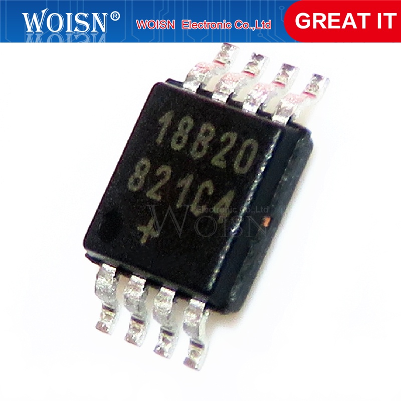Bộ 5 Linh Kiện Điện Tử DS18B20U+T&R DS18B20U+T DS18B20U+ DS18B20U MSOP-8
