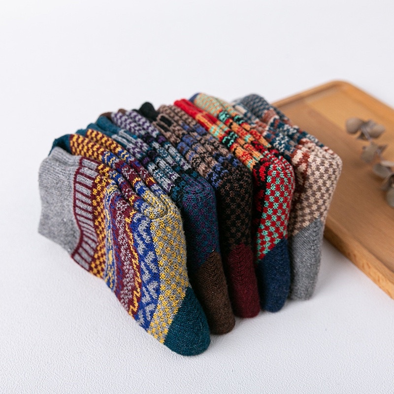 [TonaShoe] Tất Thổ Cẩm Cổ Cao Nhiều Loại Phù Hợp Cả Nam Và Nữ M18