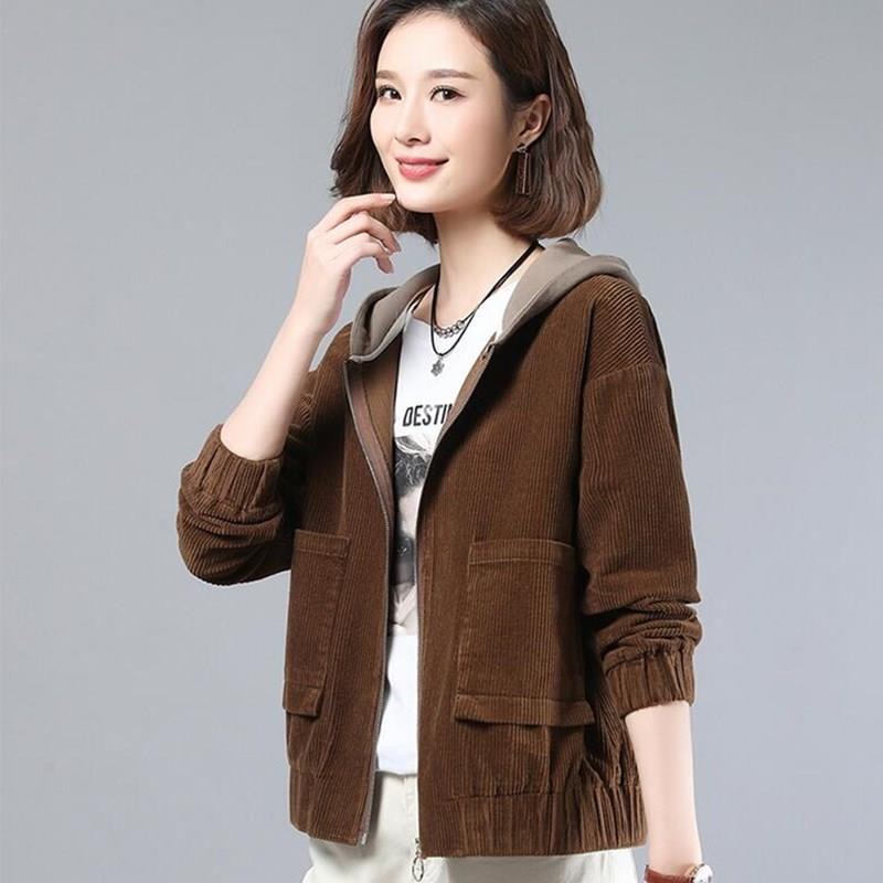 Áo Hoodie Nhung Kẻ Phong Cách Hàn Quốc Thời Trang Dành Cho Nữ | BigBuy360 - bigbuy360.vn