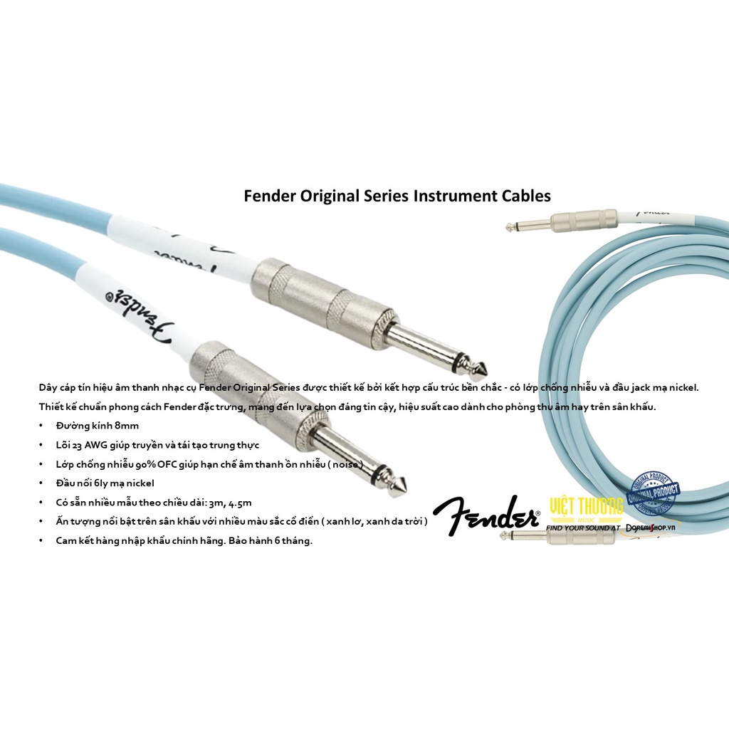 Dây tín hiệu âm thanh chính hãng Fender Original Cables