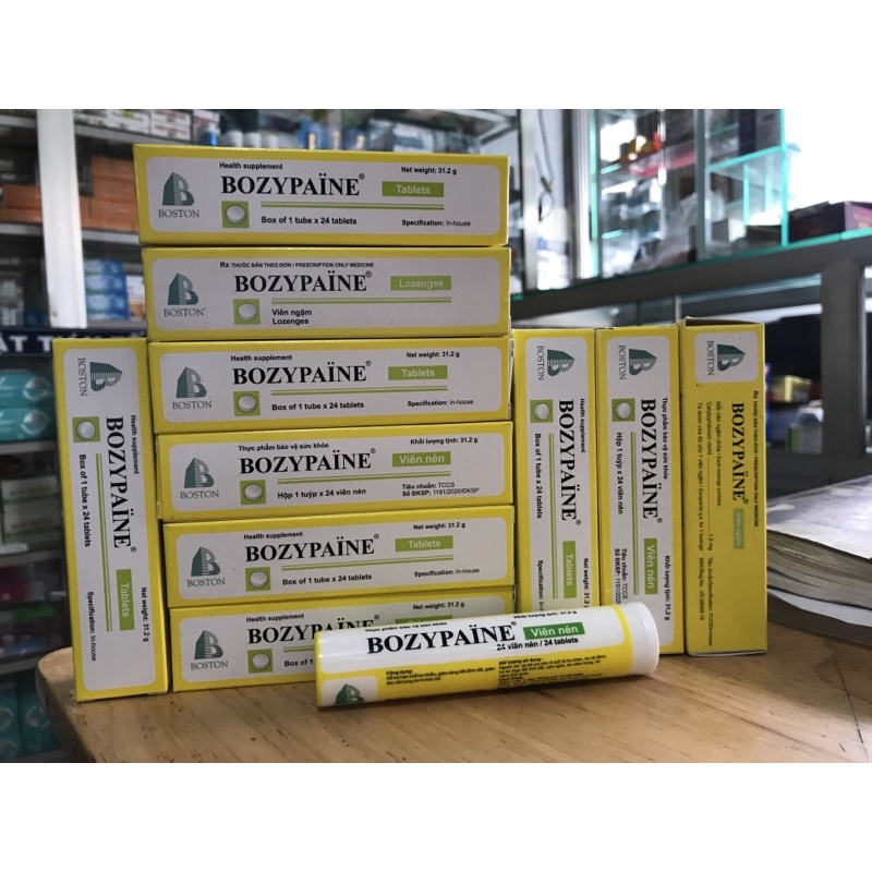 Bozypaine ngậm ho hộp 24 viên Boston