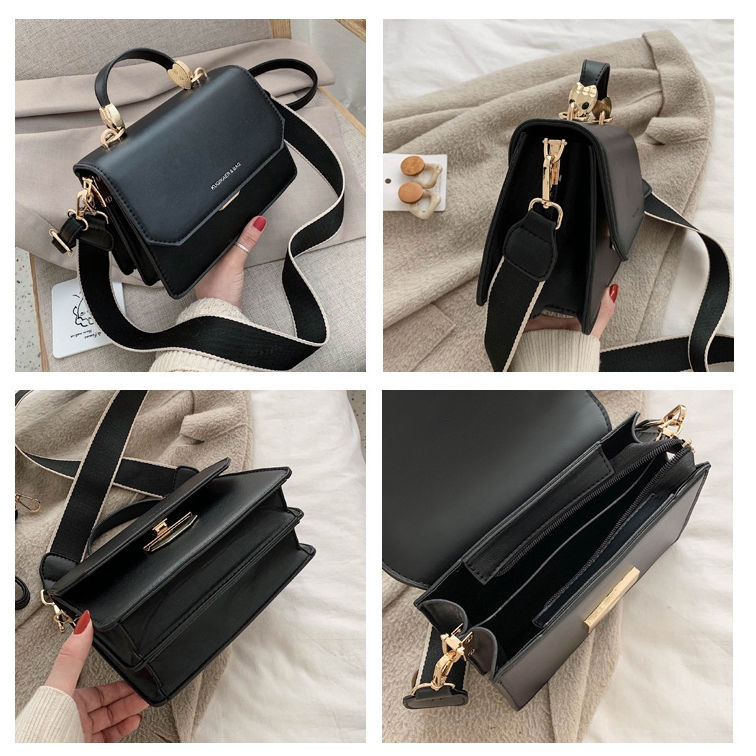 Túi xách đeo vai hình vuông quai bản to phong cách thời trang retro | BigBuy360 - bigbuy360.vn