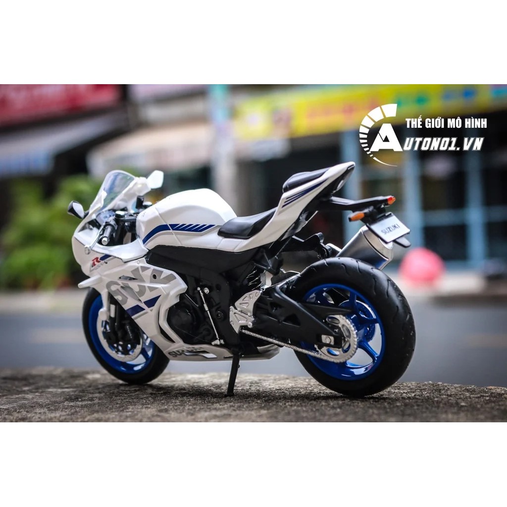 MÔ HÌNH XE SUZUKI GSX-R1000 WHITE 1:12 MSZ 7208