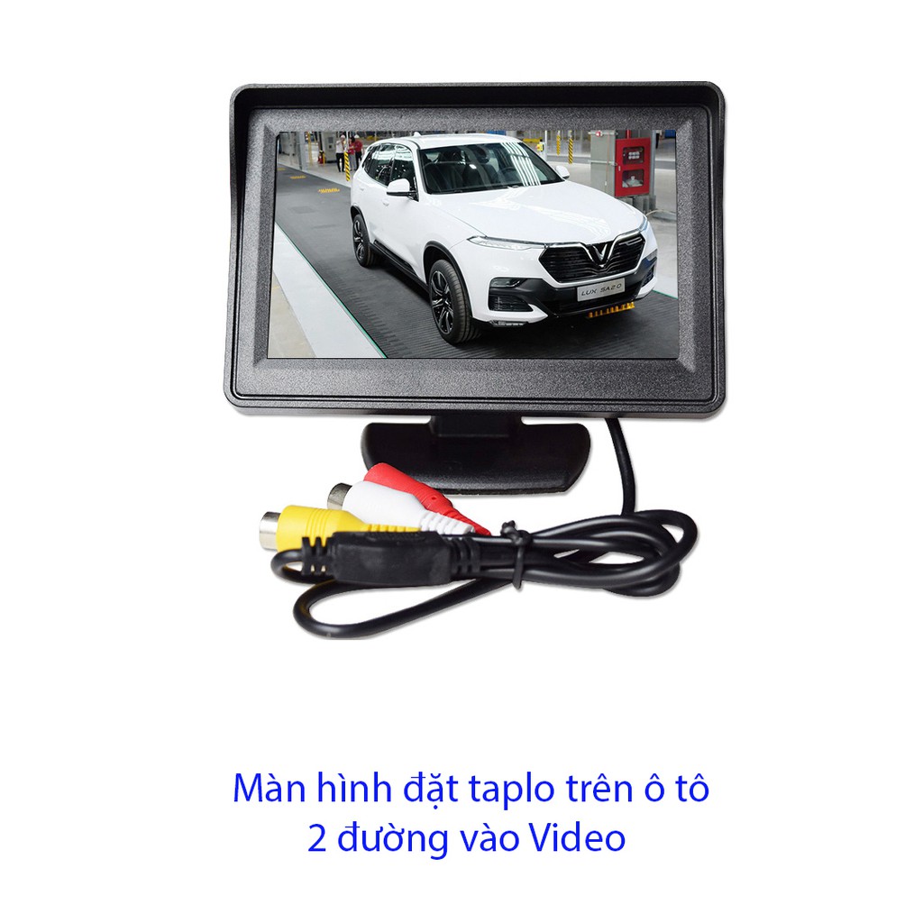 Bộ màn hình đặt tap lô và camera lùi 4 LED, jack AV-hoa sen, dành cho xe ô tô, Điện áp 12V | BigBuy360 - bigbuy360.vn