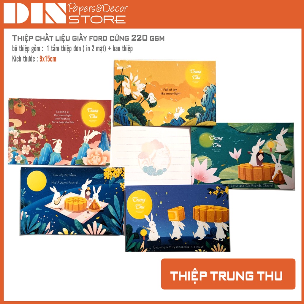 Thiệp Trung thu mẫu mới 2022 - Mid Autumn Card - DIN Store