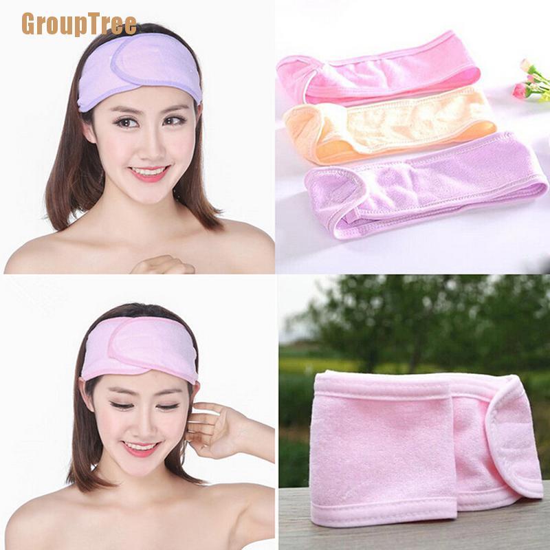 Băng Đô Mềm Co Giãn Thấm Hút Mồ Hôi Dùng Rửa Mặt / Trang Điểm Cho Nữ