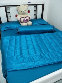Chăn Ga Gối Phi Lụa Phối Màu