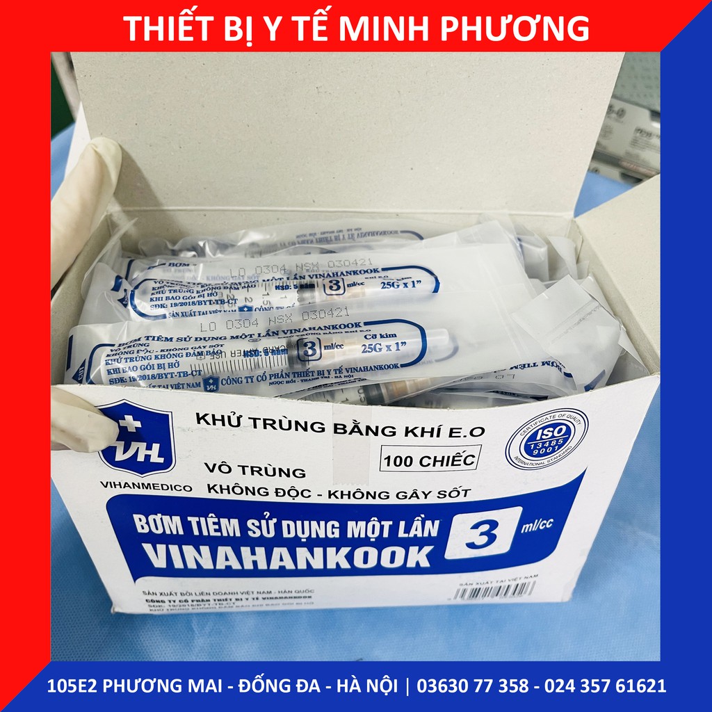 [Bán lẻ 10 chiếc] Bơm tiêm 1 lần Vinahankook 3ml