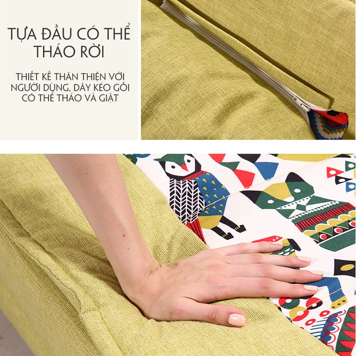 Ghế Sofa Giường - Ghế Thư Giãn Đọc Sách, Xem Tivi, Nghe Nhạc Phong Cách Bắc Âu