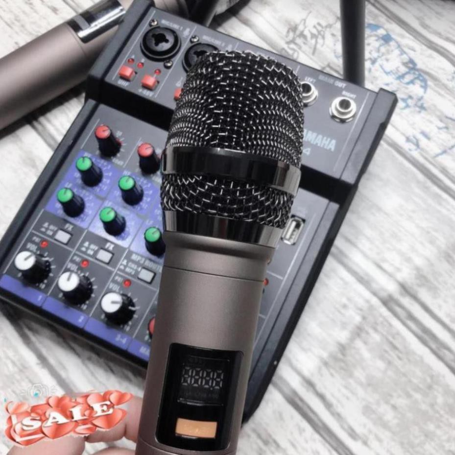 Bộ Mixer Yamaha G4 USB ☢️FreeShip☢️ - Mixer Chuyên Karaoke, Livestream, Thu Âm Cao Cấp - Tặng Kèm 2 Micro Không Dây