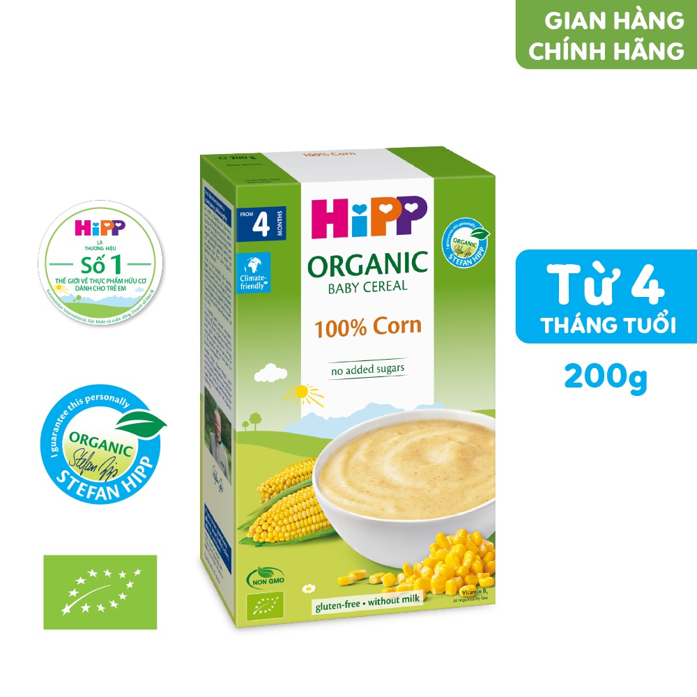 Bột ăn dặm dinh dưỡng Ngũ cốc bắp non HiPP Organic 200g