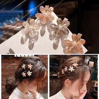 Kẹp tóc hình hoa hồng đính đá xinh xắn dành cho nữ