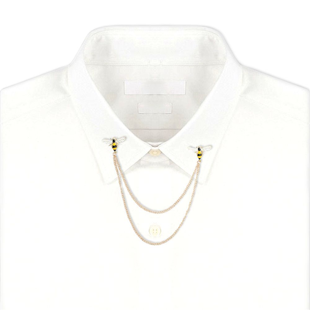 Ghim Cài Áo Bằng Hợp Kim Hình Ong Phối Dây Xích Tua Rua Thời Trang Cho Nữ