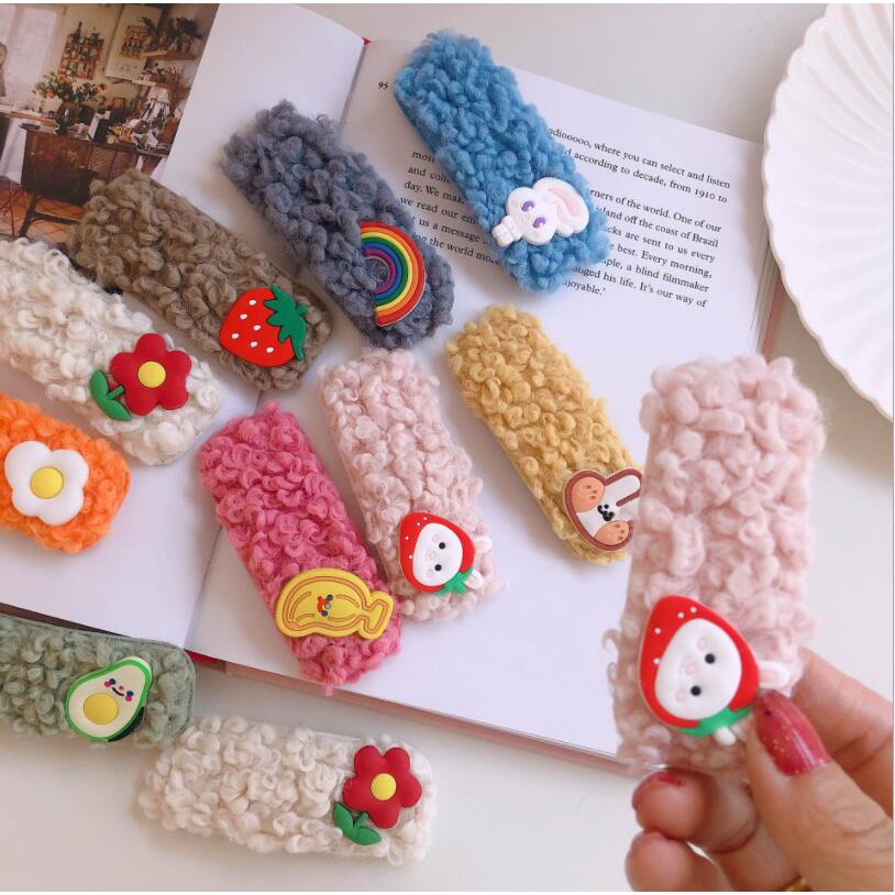 Kẹp Tóc Lông Cừu Thiết Kế Xinh Xắn