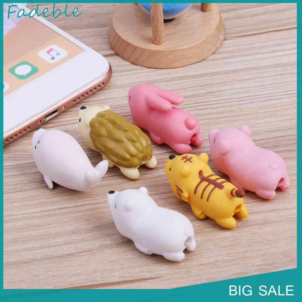 Phụ Kiện Bảo Vệ Dây Cáp Sạc USB Hình Thú Đáng Yêu Bằng Nhựa PVC