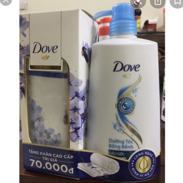 Dầu Gội Dove Dưỡng Ẩm Bồng Bềnh Chai 650 G tặng