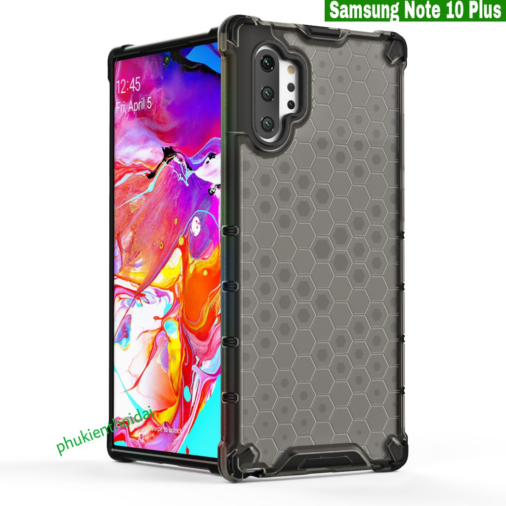 Ốp lưng Tổ Ong Samsung Note 10 plus chống sốc kiểu dáng UAG cao cấp