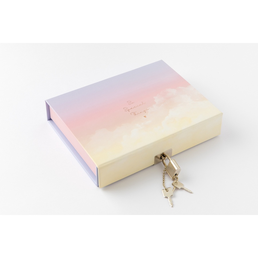 Hộp Đựng Đồ Bí Mật Mini ARTBOX Màu Hồng Màu Gradient Có Ổ Khóa Tiện Lợi