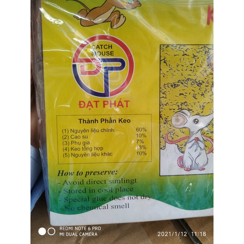 Keo dính chuột/keo bẫy chuột (1 lố 10 cái)