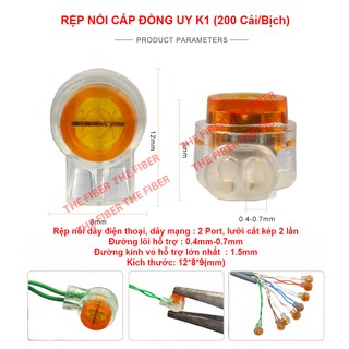 Rệp nối cáp đồng UY K1 (200 Cái/Bịch)