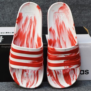 Dép ADIDAS DURAMO CAMO màu trắng đỏ sọc đỏ