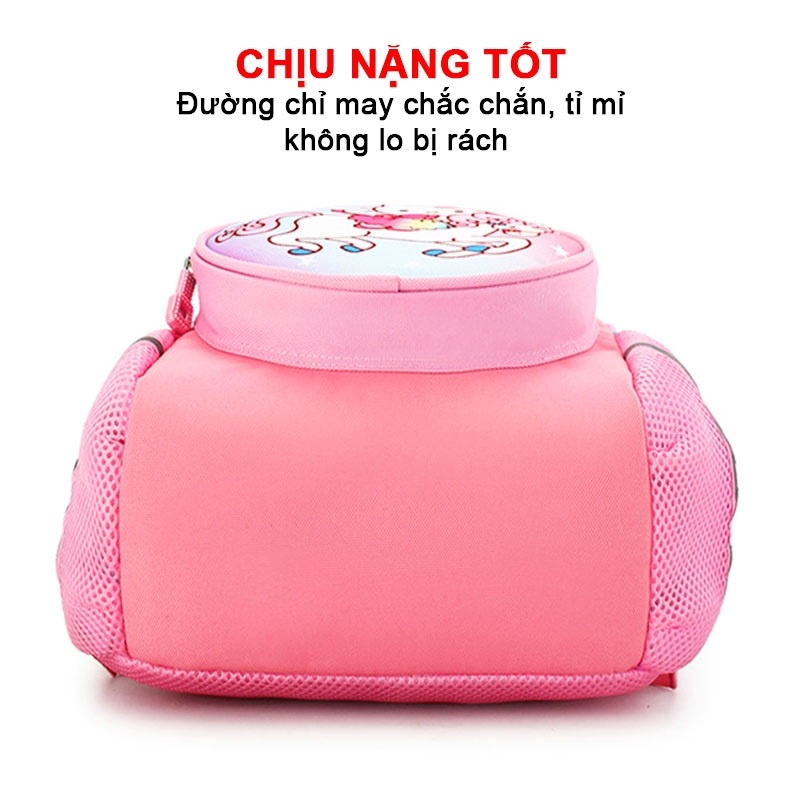 Balo cho bé gái và bé trai, Balo đi học cho bé 3-7 tuổi chống thấm nước nhiều họa tiết hoạt hình đáng yêu Baby-S – SB025