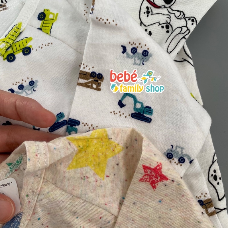 Bộ dài sơ sinh cúc lệch chéo thun cotton Litibaby cho bé trai và bé gái - STL SGL