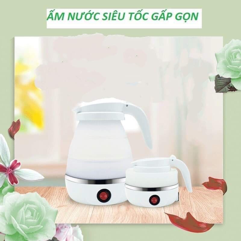 Ấm nước đun sôi gấp gọn bằng silicone và inox 304