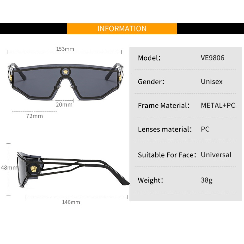 Kính Mát Thời Trang Nam Nữ Gọng Kim Loại 2022