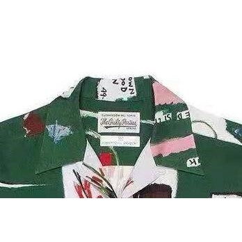 Áo Sơ Mi Ngắn Tay Plus Size Họa Tiết Graffiti WACKO MARIA Cho Nam Nữ