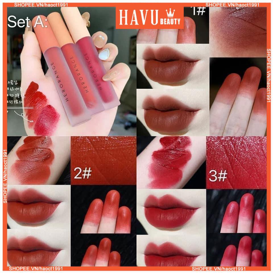 Son Kem Lì Herorange Fluffy Lip Glaze - Son Kem Siêu Xinh Chất Mềm Và Mịn - Son Kem Lì Lâu Trôi