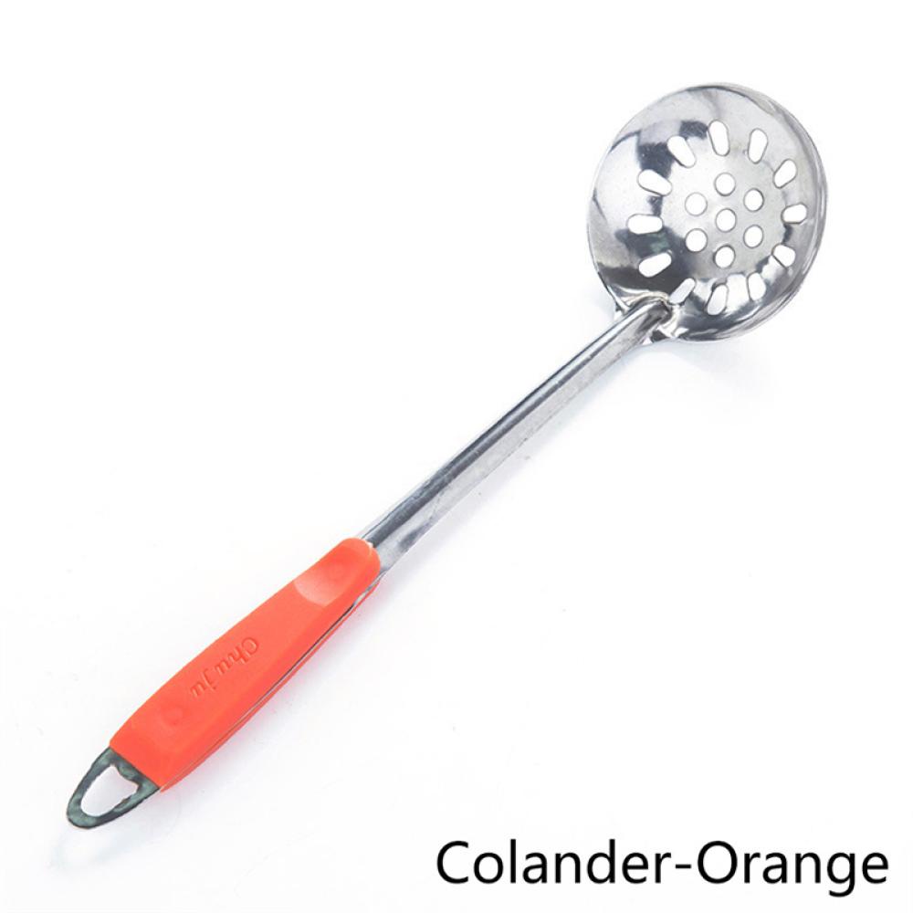 Muỗng Múc Canh Bằng Thép Không Gỉ Nhiều Màu Sắc Có Lỗ Treo Tiện Dụng Cho Nhà Bếp P8Z4