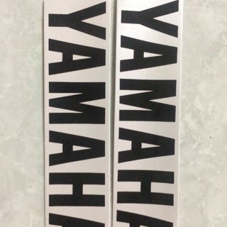Tem chữ yamaha trắng đen