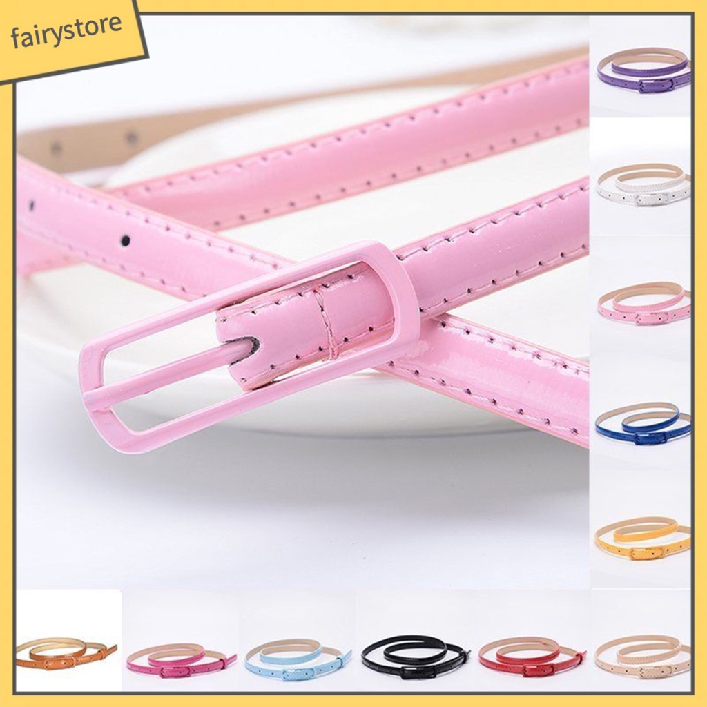 Thắt lưng nữ da giả bản nhỏ thời trang
