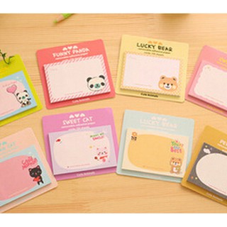 combo 5 tập Giấy note (ghi chú) hình chữ nhật cute - siêu rẻ