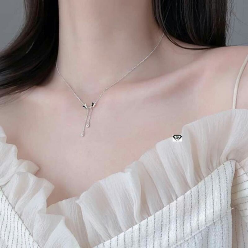 DÂY CHUYỀN BẠC MẶT BƯỚM CAO CẤP