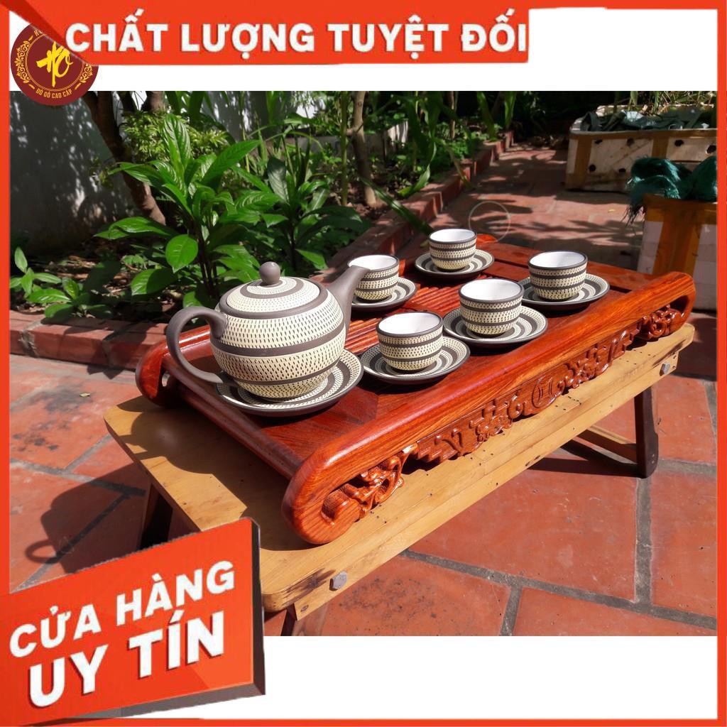 Bộ ấm chén Tử Sa khắc nổi - hàng xuất khẩu nhật bản